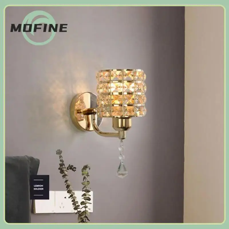 

Современные хрустальные светильники E27, энергосберегающие Настенные светильники со стразами, настенная лампа для помещений, подвесное настенное освещение 220 В