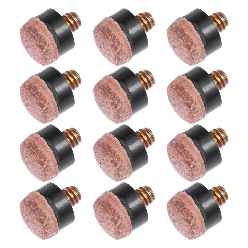 

30 Billiard Cues Tips Screw- on Pool Tip Replacements Billiard Supplies for Pool Cues and Snooker 10mm Brown