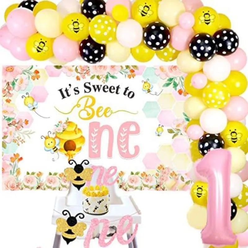 Комплект гирлянд из воздушных шаров-сюрпризов украшения на первый день рождения