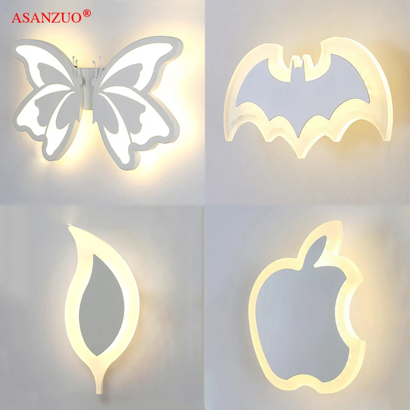 

LED Wall light Butterfly AC110V 220V modern living room kids' room corridor Deco Sconce lamp