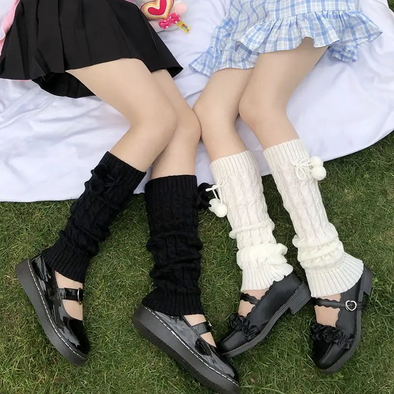 1pair Knit Winter Leg Warmers Women Loose Style Girl Boot Knee High Thigh Boot Stockings Leggings Warm Boots Leg Heap Heap Socks