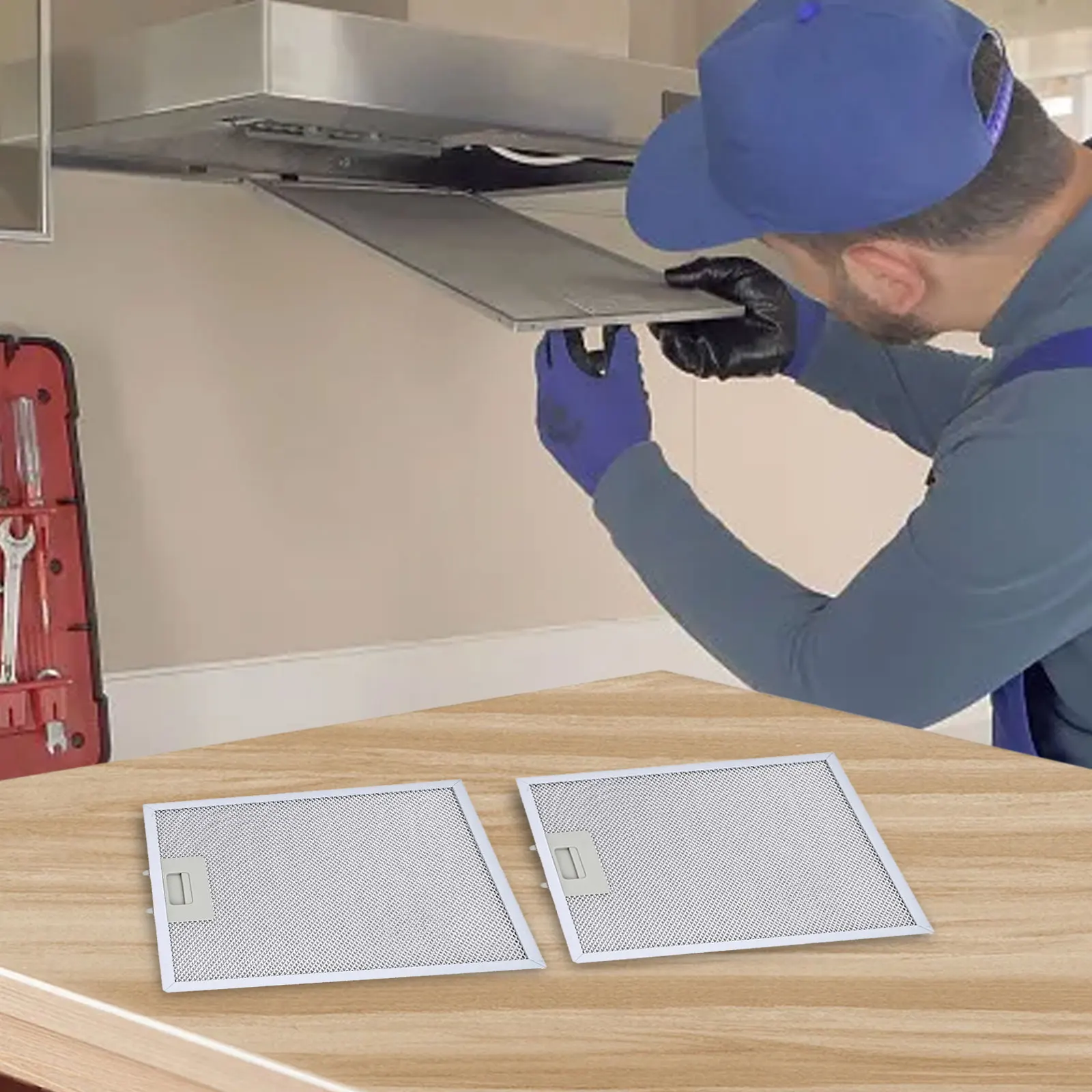 2 шт. жировые фильтры алюминиевая сетка 30 см х 25 вытяжки для плиты и кухонные