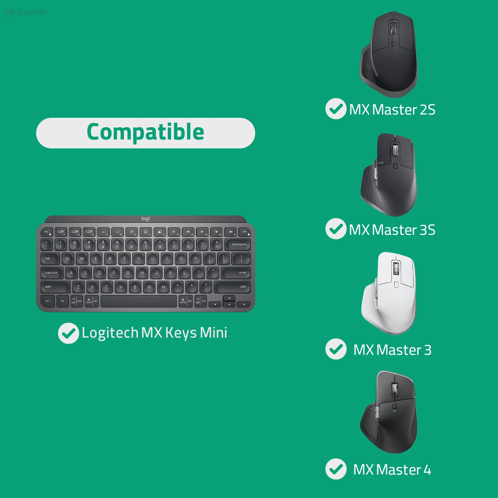 Фото Жесткий дорожный чехол Geekria для клавиатуры, совместимый с Logitech MX Keys Mini + MX Master 4/3S, сумка для клавиатуры и мыши. №5
