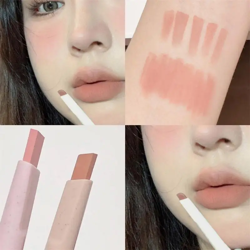 Подводка для губ, ручка для макияжа губ, мягкая туманная косметика, помада, нежные цвета, матовая бархатная помада, ручка для контуринга губ, лайнер, карандаш