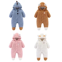 baby outing clothes winter thickening warm romper baby onesie autumn and winter newborn clothes lamb velvet