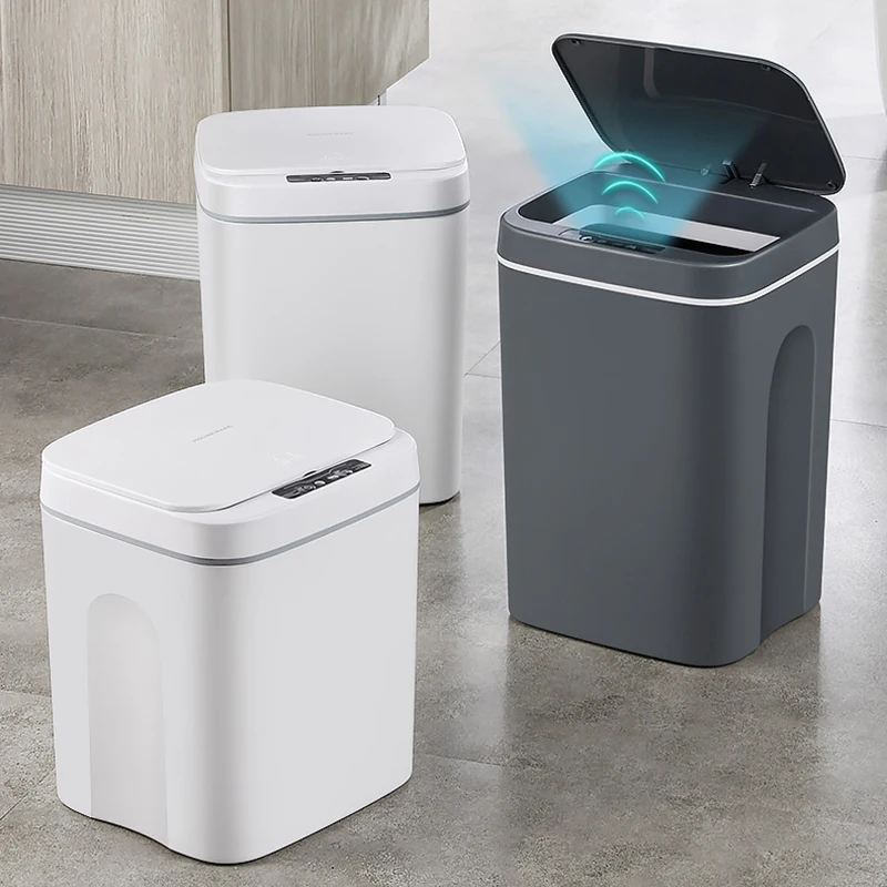 

Automatic Bathroom Bin Living Sensor Can Light Garbage Trash Kitchen For With Cans Bin Recycle Smart Intelligent Room Trash