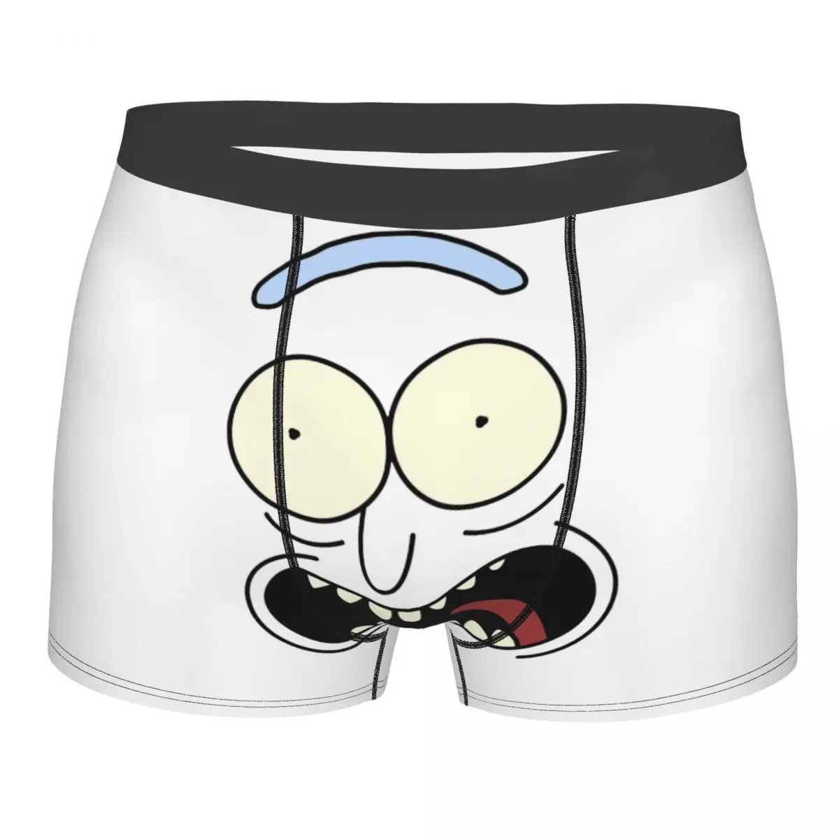 

Cartoon Rick Face Anime Pickle Underwear Men Sexy Printed Custom Boonie Boxer Shorts Panties