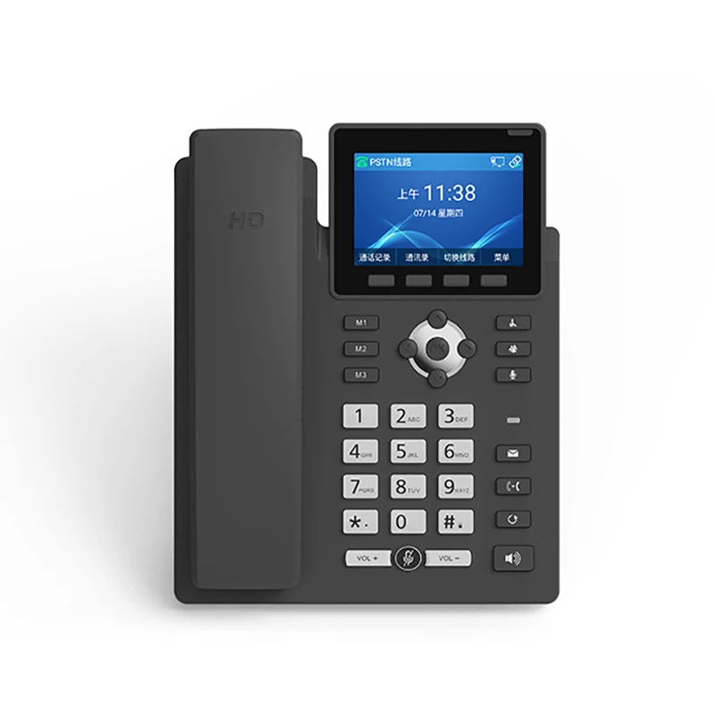 

Desktop IP Phone 6 SIP Lines HD Voice Enterprise VoIP Telephone with Intelligent LCD Display