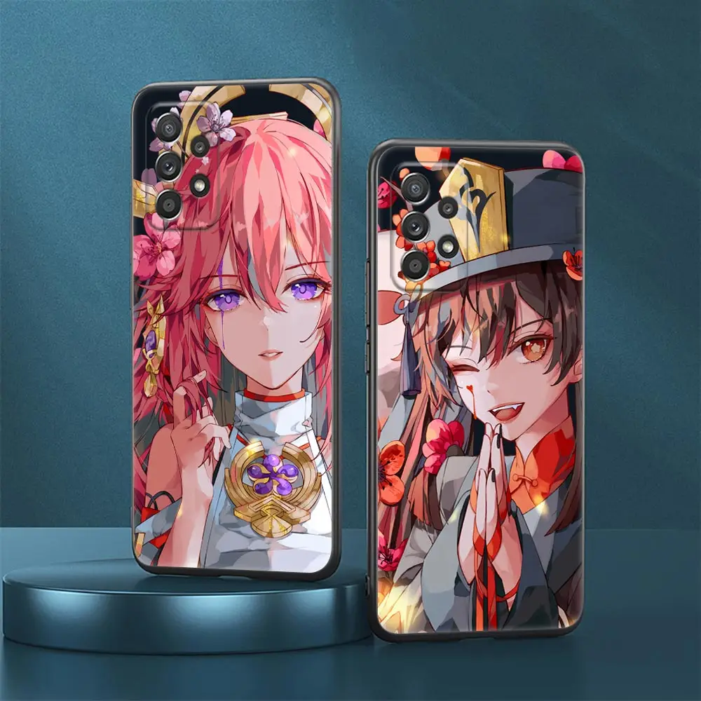 

Anime Genshin Impact Flower Case For Samsung Galaxy A23 5G Cases A13 A24 A23 A12 A14 A21s A22 A01 A02 A03 A04 S Soft Phone Cover