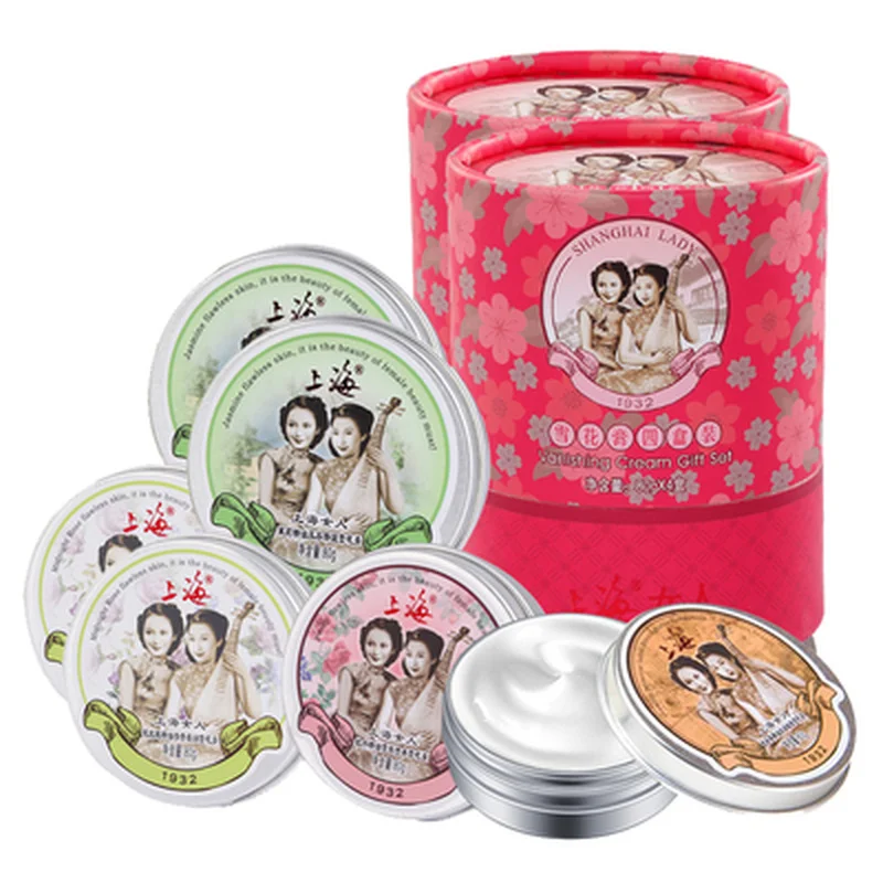 1932 Old Brand China 80ml*4pcs /box Traditional Shanghai Lady Snow Cream 80ml*4pcs /box Face Care or Hand Care Cremas Skin Care