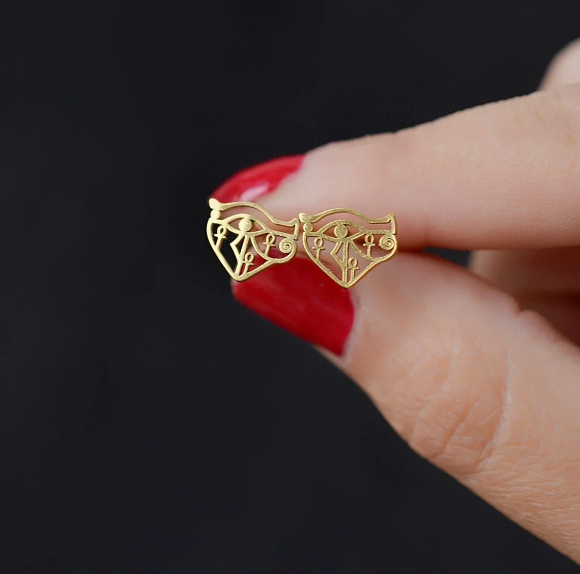 Женские серьги из египетского глаза хора Винтажные нержавеющей стали аналог