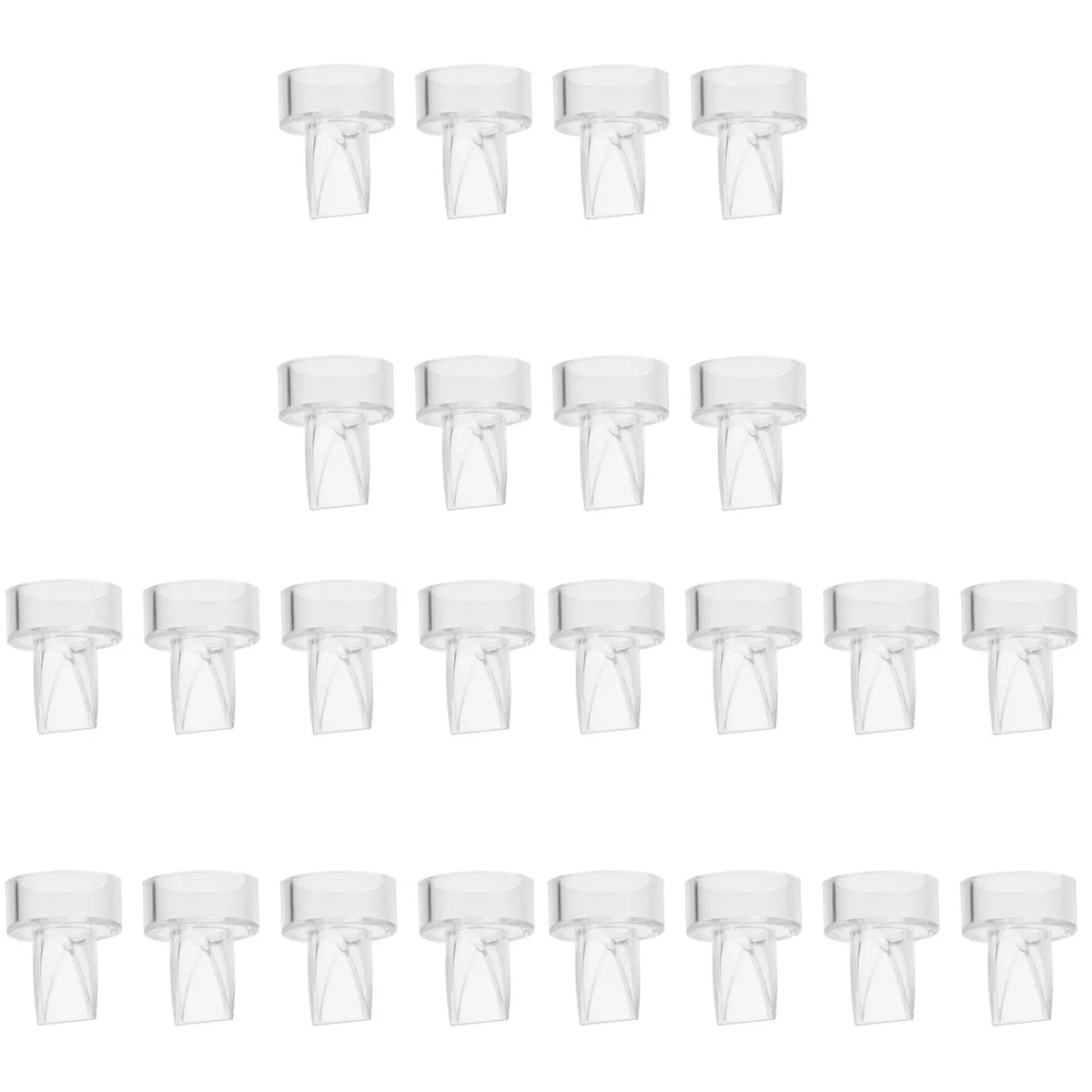 

24 Pcs Backflow Prevent Duckbill Valves Replacements for Breast Pump (Transparent)