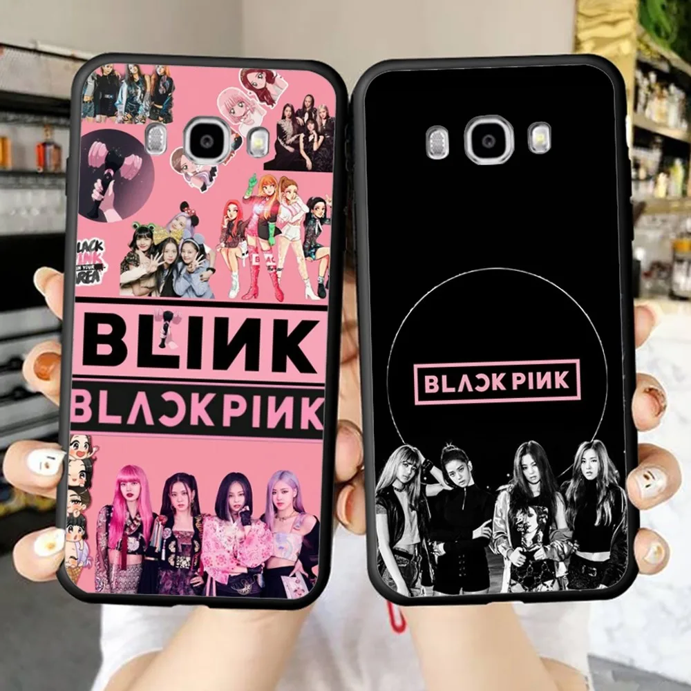 

BLACK-p-pink kpop Phone Case For Samsung J 7 plus 7core J7 neo J6 plus prime J6 J4 J5 Mobile Cover