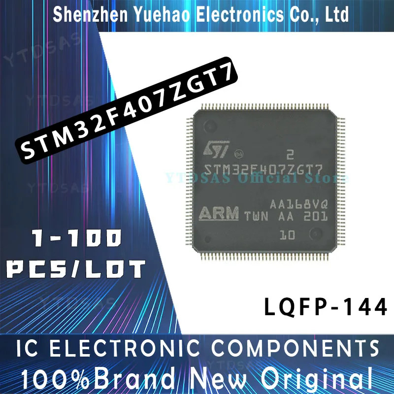 1-100PCS STM32F407ZGT7 STM32F407ZG STM32F407 STM STM32 STM32F LQFP-144 IC MCU Chip