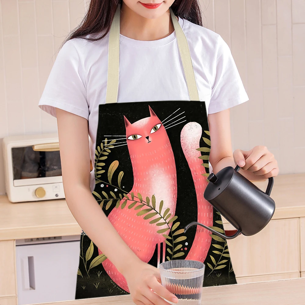 

Фартук Кухонный Регулируемый с принтом кошки, 68x55 см