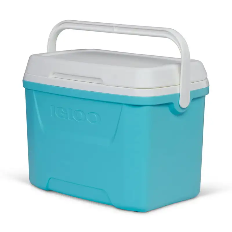 

Free shipping qt. Hard Sided Ice Chest Cooler, Blue and White