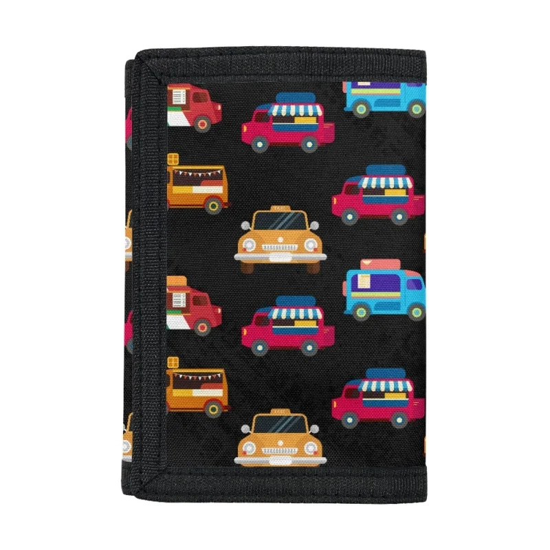 

Fire Truck Print Trifold Casual Wallet for Male Men Women Young Novelty Money Bag Purse Zipped Coin ID Card Holder Pocket Kid