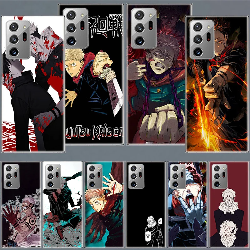 

Jujutsu Kaisen Anime Phone Case For Samsung Galaxy Note 20 Ultra 10 9 8 J8 J6 J4 Plus S10 Lite 2020 5G S6 Edge F52 F62 F12 M60S