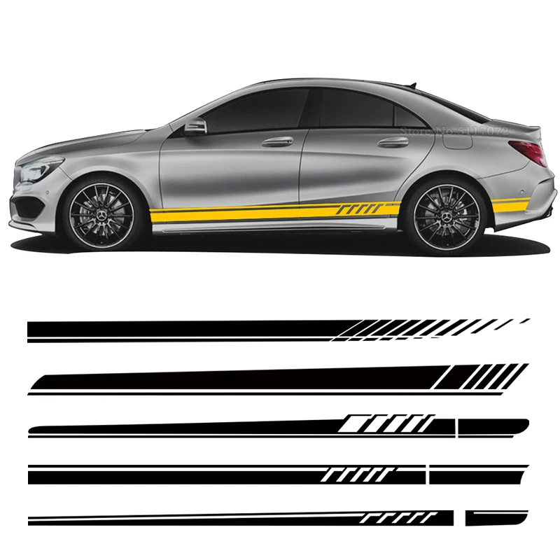 

Edition 1 Door Side Stripes Sticker Shooting Brake Decal For Mercedes Benz C117 X117 W117 C118 X118 CLA Class CLA45 AMG CLA35