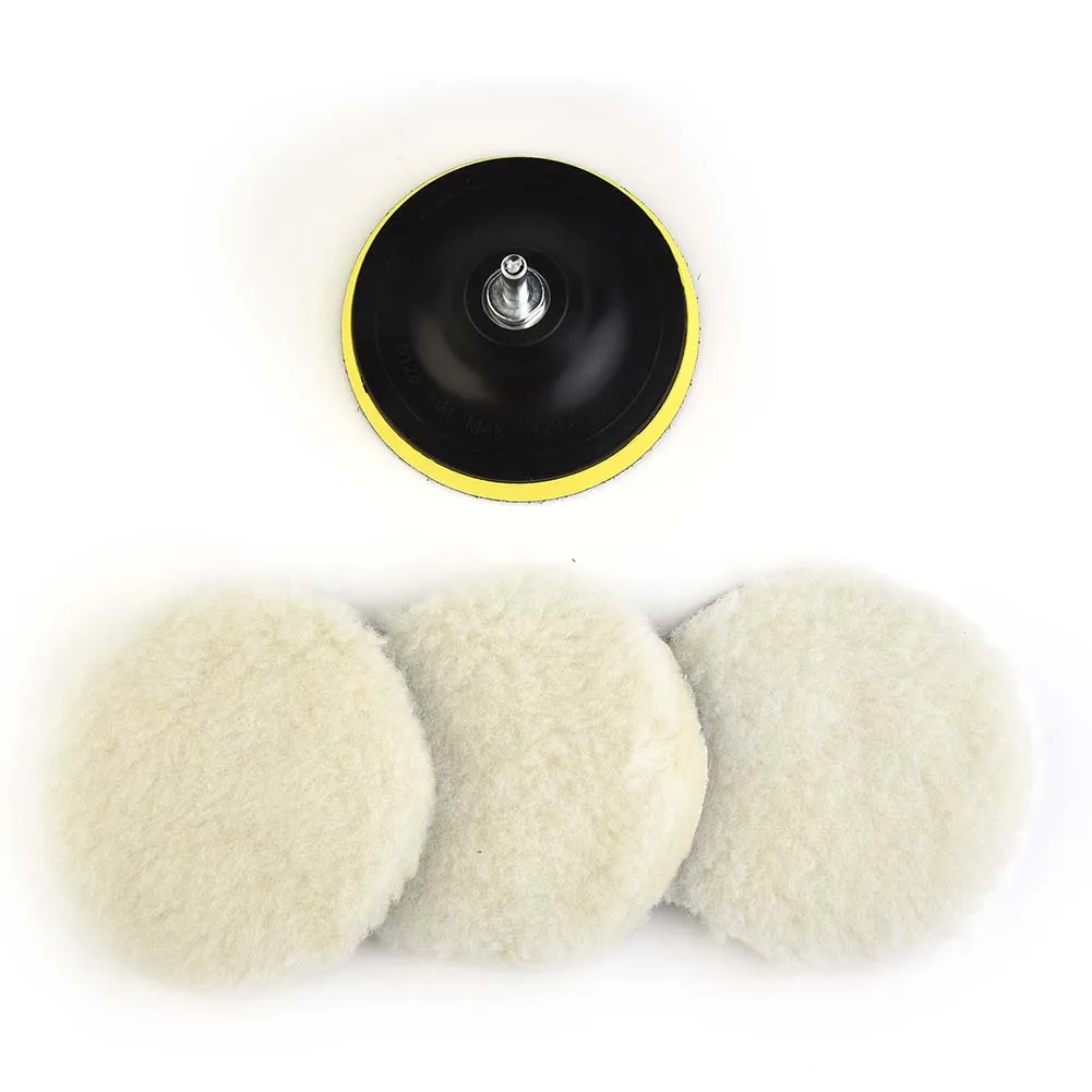 

Durable High Quality Practical Polishing Pads Delicate Soft Wool Wheel For Car Polisher Mop Kit W/ Sticky Disc&Rod