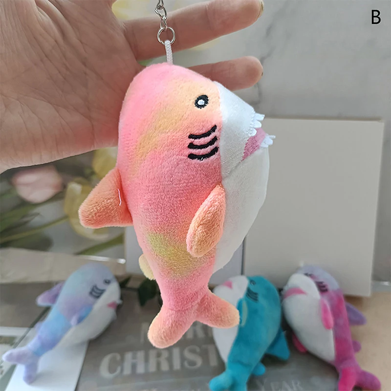 

14CM Cute Plush Shark Toy Soft Stuffed Animal Plush Key Chain For Birthday Gifts Doll For Children Bag Pendant Car Key Ring New