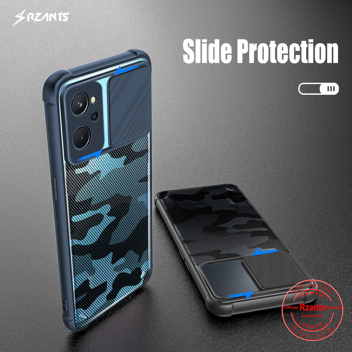 

Rzants For Oppo Realme 9i Case Soft Cover [Camouflage Lens Protection] Thin Phone Casing