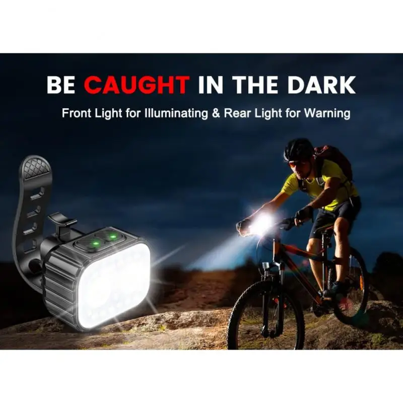 

USB Rechargeable Bike Light Set Front Light With Taillight Easy To Install 3 Modes Bicycle Accessories For The Bicycle