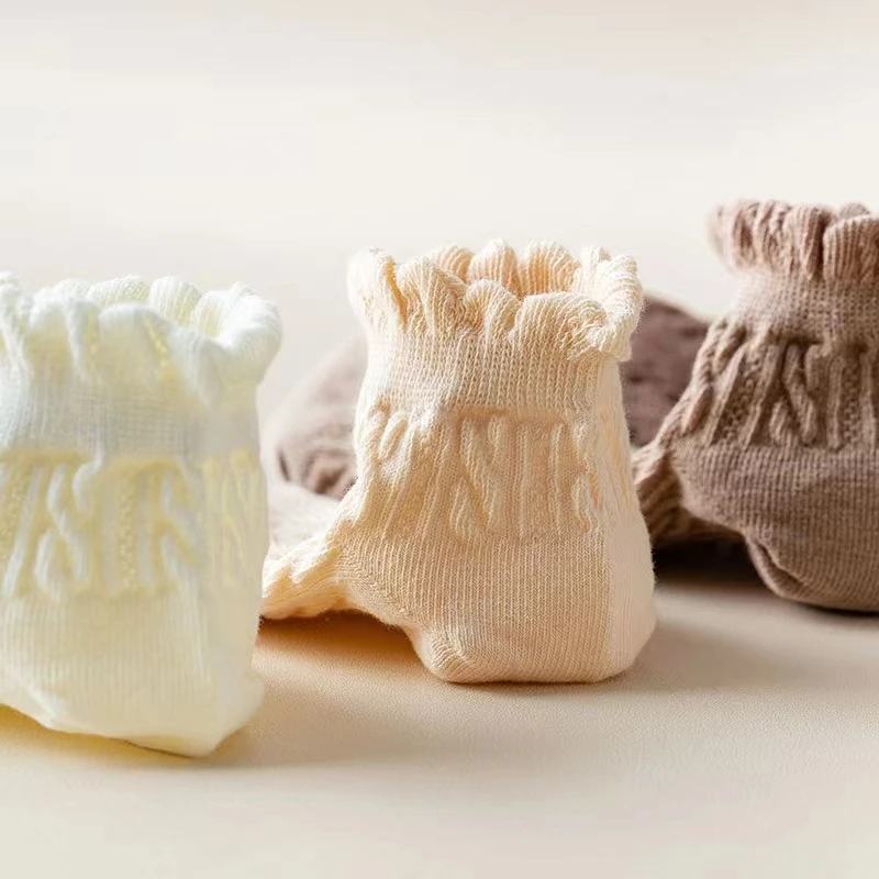 Носки женские хлопковые забавные однотонные дышащие удобные белые модные в