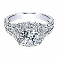 solid s925 silver diamond ring for women square anillos bizuteria wedding bague diamant gemstone white topaz fine jewelry rings