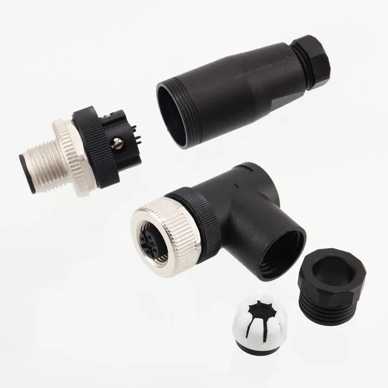 Водонепроницаемые авиационные разъемы M12 Male Female 2 3 4 5 8 Pin экранированные кода A/D