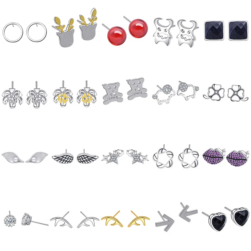 

Лидер продаж, Серебро S925 пробы в Европе и Америке, модные и модные, высококачественный дизайн, универсальные серьги для женщин