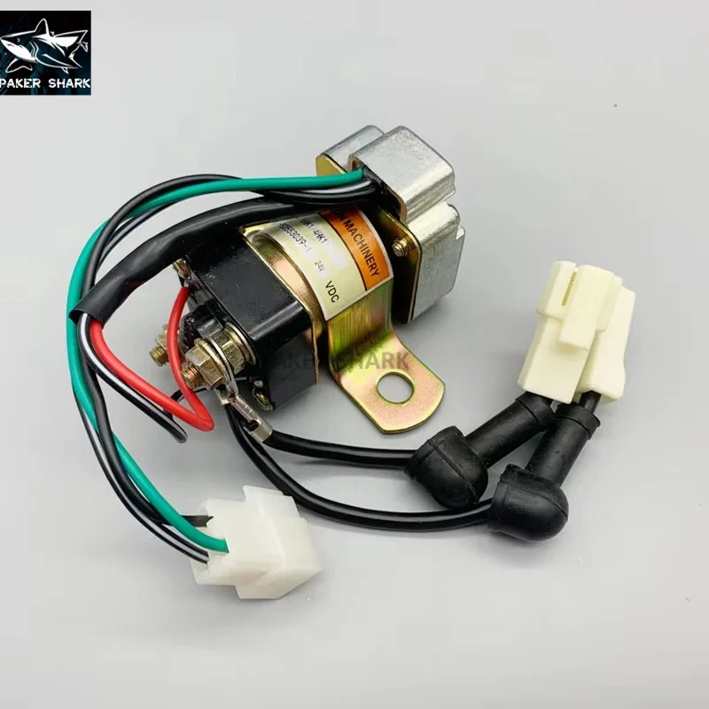 Реле стартера для Hitachi Isuzu 4BG1 4HK1 6BG1 6HK1 6WG11-82553-039-1 Стартер двигателя экскаватора
