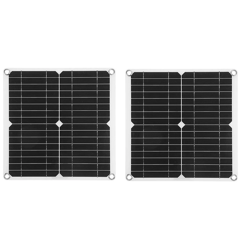 

2X Solar Panel Charger, 100W Dual USB DC 18V Flexible Solar Charging Board, Car Battery, Mobile Phone Solar Charger