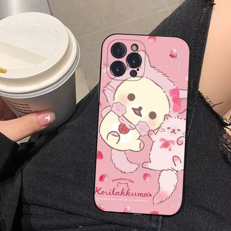 Милый чехол для телефона Rilakkuma iPhone 14 11 12 13 Mini Pro XS Max 6 7 8 Plus X XR SE 2020 |