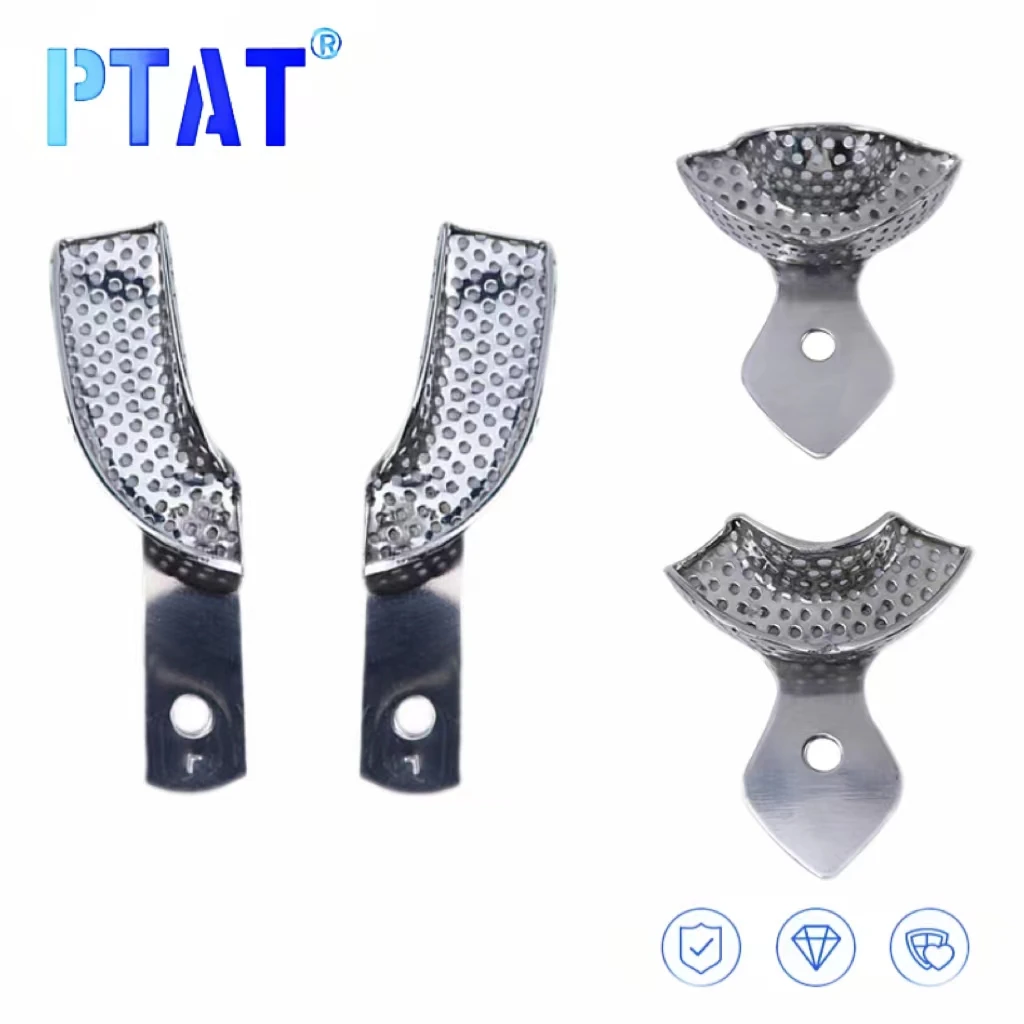 

Dental Impression Trays Dentist Tools Stainless Steel Upper Lower Denture Holder Dental Lab Laboratory Dental Tools