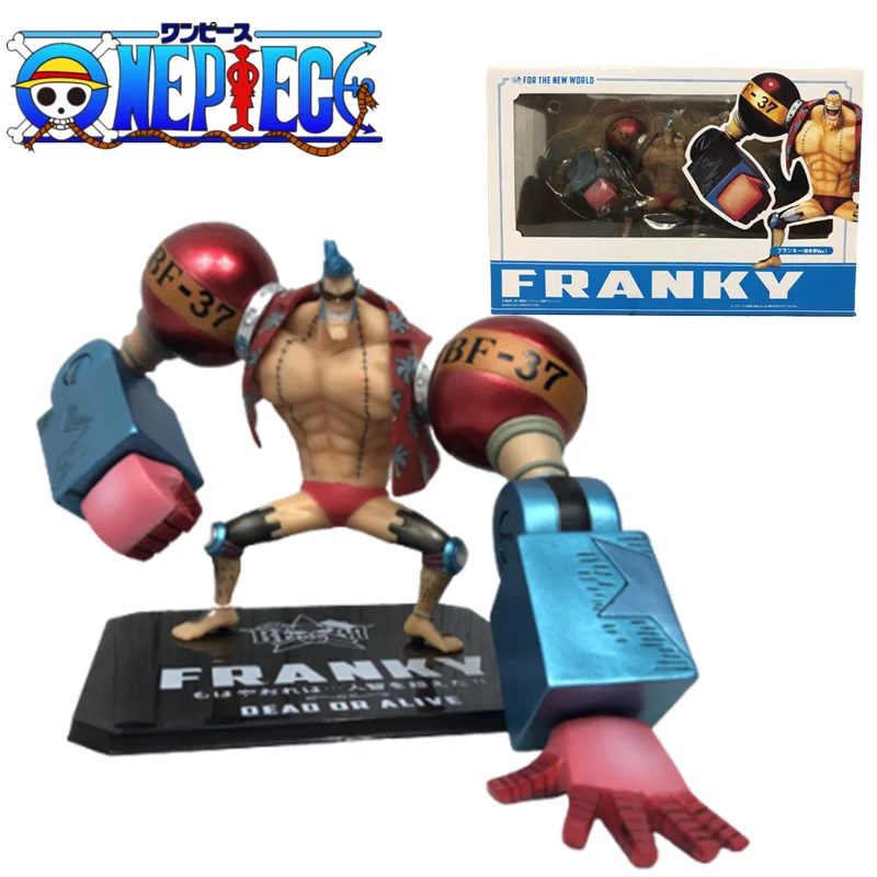 

18CM One Piece Anime Figure FRANKY Multiple Expressions Change PVC Action Figure Model Limited Sale Collectible Toys Kid GIfts