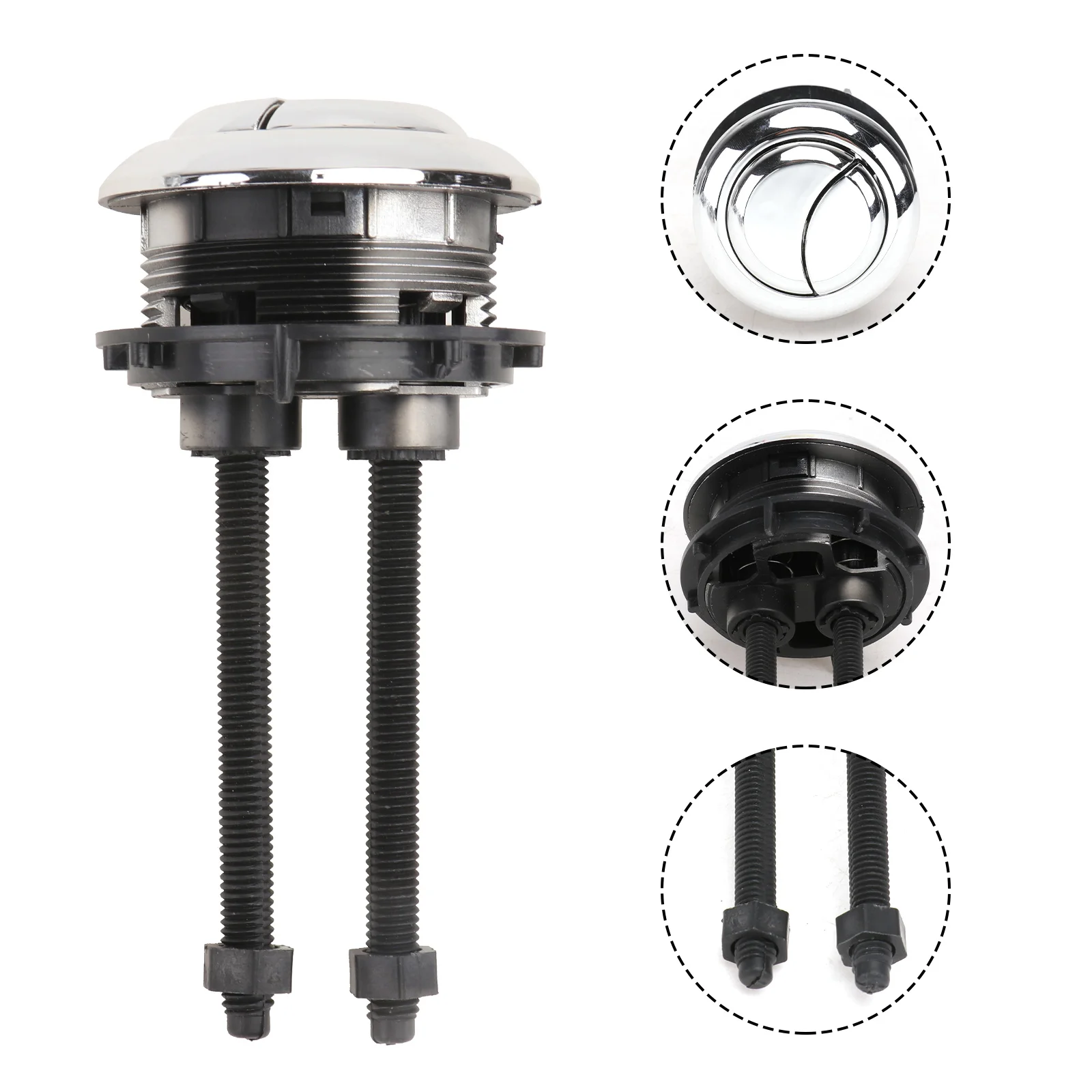 

1Pc Toilet Button Water Tank Button Toilet Flush Button for Washroom Toilet Home