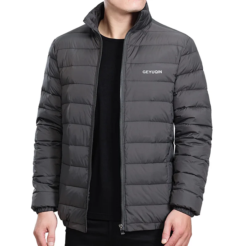 

men's winter stand collar down jacket 2022 new White duck down light down casual jacket for snow warmth men's down jacket parka