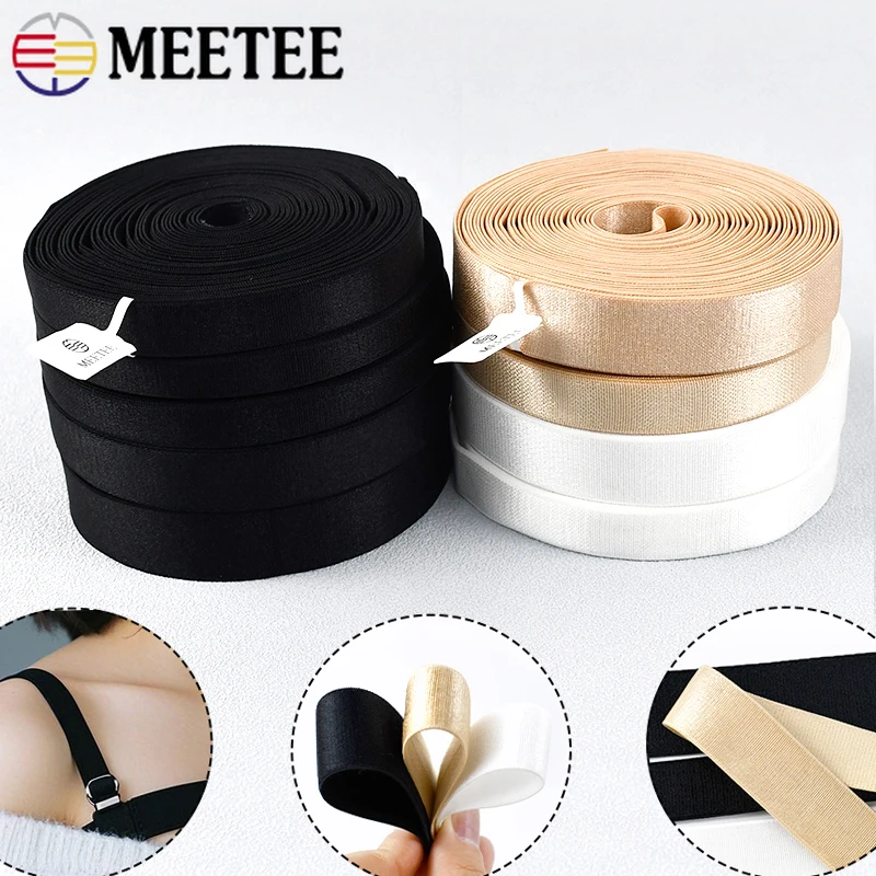Фото 10 м Meetee 6-30 мм, мягкая нейлоновая эластичная лента, бюстгальтер, плечевой ремень, бикини, резинки, декор для одежды, эластичная лента, аксессуары для шитья своими руками №5