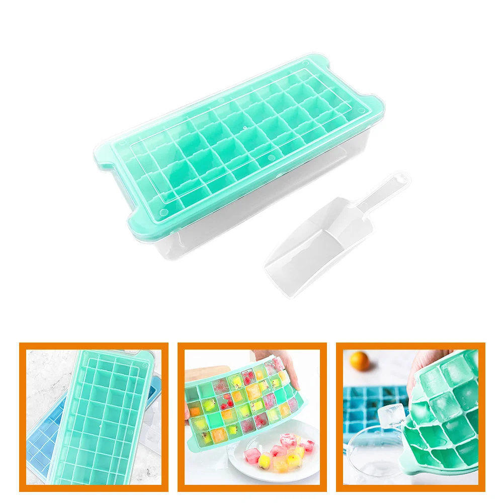 

Practical Ice Cube Making Device Trays Freezer Reusable Mold Small Lid Mini Bin