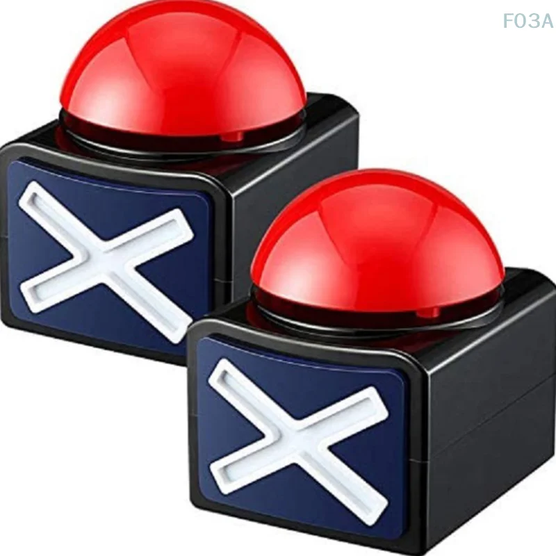 Новинка 2023 игровой зуммер кнопка сигнализации со звуком светом Trivia Quiz Got Talent Buzzer
