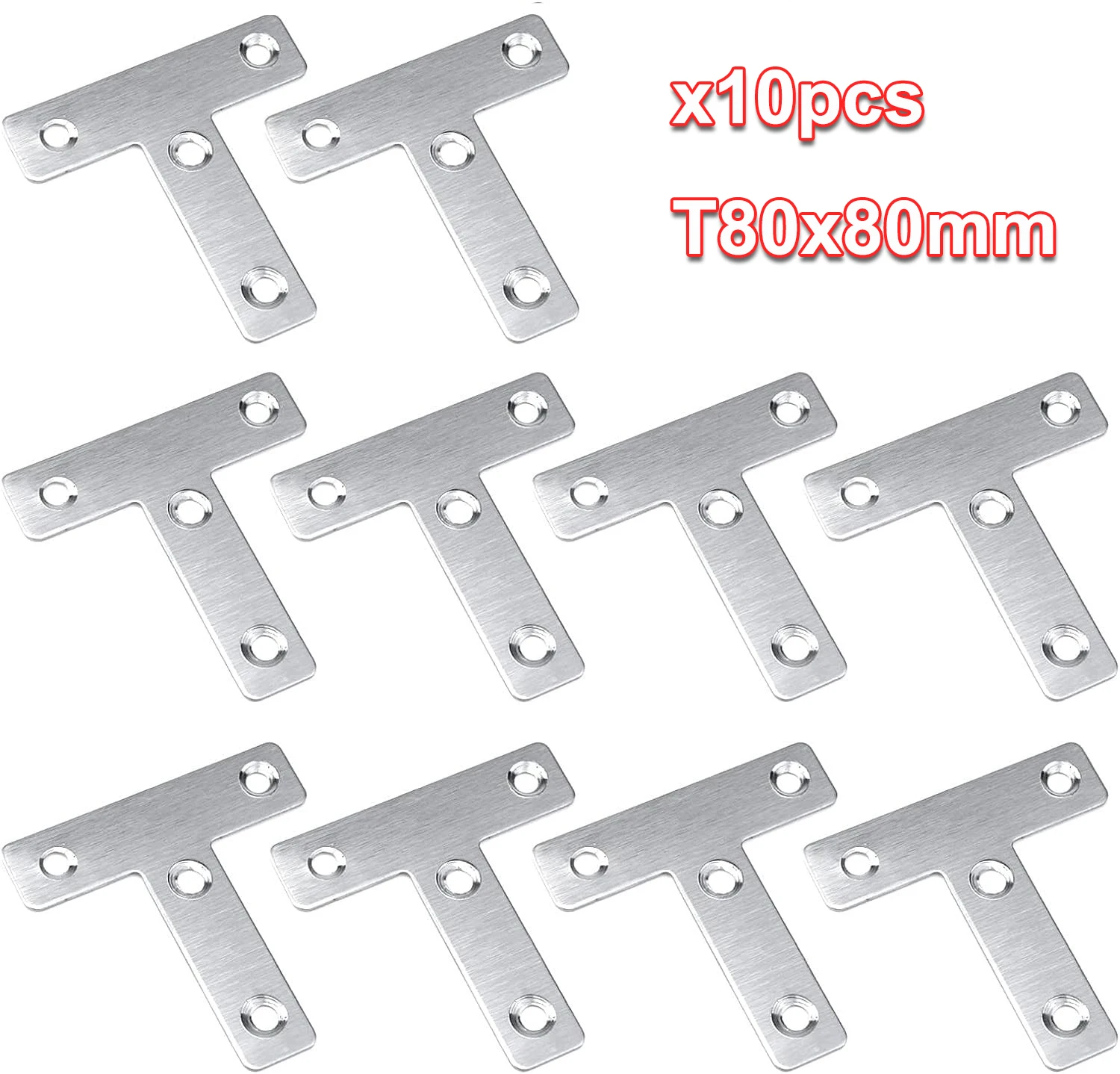 

Набор Из 10 Т-образных Угловых Кронштейнов 40/60/80 Мм (1,6/2,4/3