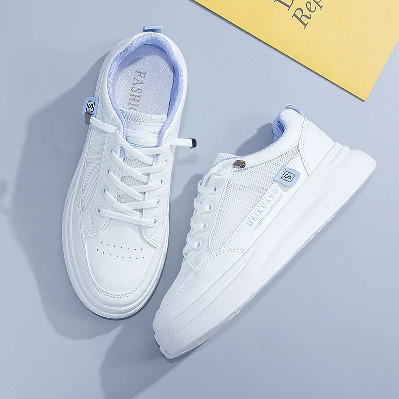 Small White Shoes Women's 2022 Spring New All-match Mesh Summer Breathable Student Shoes Women's Ins Tide Board Shoes Women