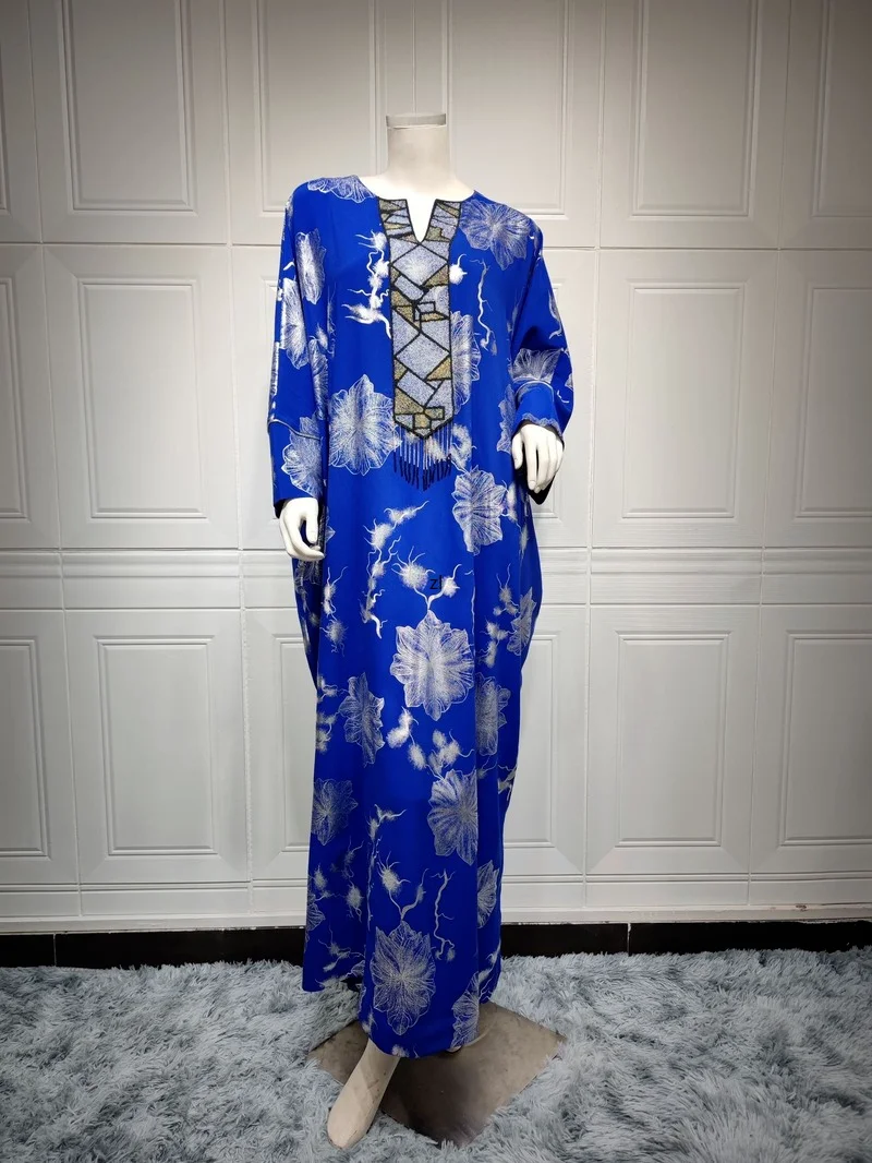 2022 Ramadan Dubai Arabic Muslim Long Dress African Dresses for Women Kaftan Morocco Evening Gown Abayas Boubou Djellaba Femme