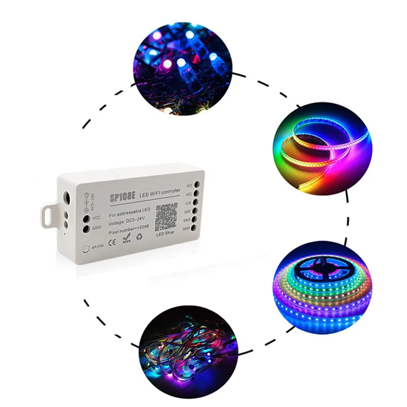 SP107E SK6812 SP105E APA102 SP110E WS2801 Пиксельная светодиодная полоса светильник SP108E wifi WS2811 WS2812B