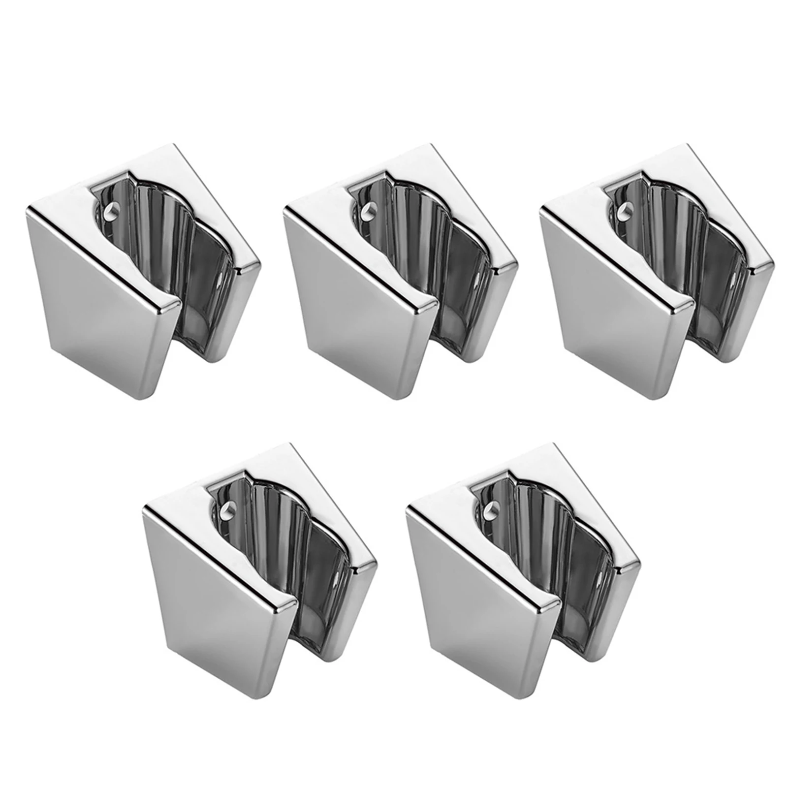 

5pcs With Screws Wall Mounted Hand Sprayer G1/2 Brushed ABS Storage Bracket Simple Shower Head Holder Silver Easy Install Modern