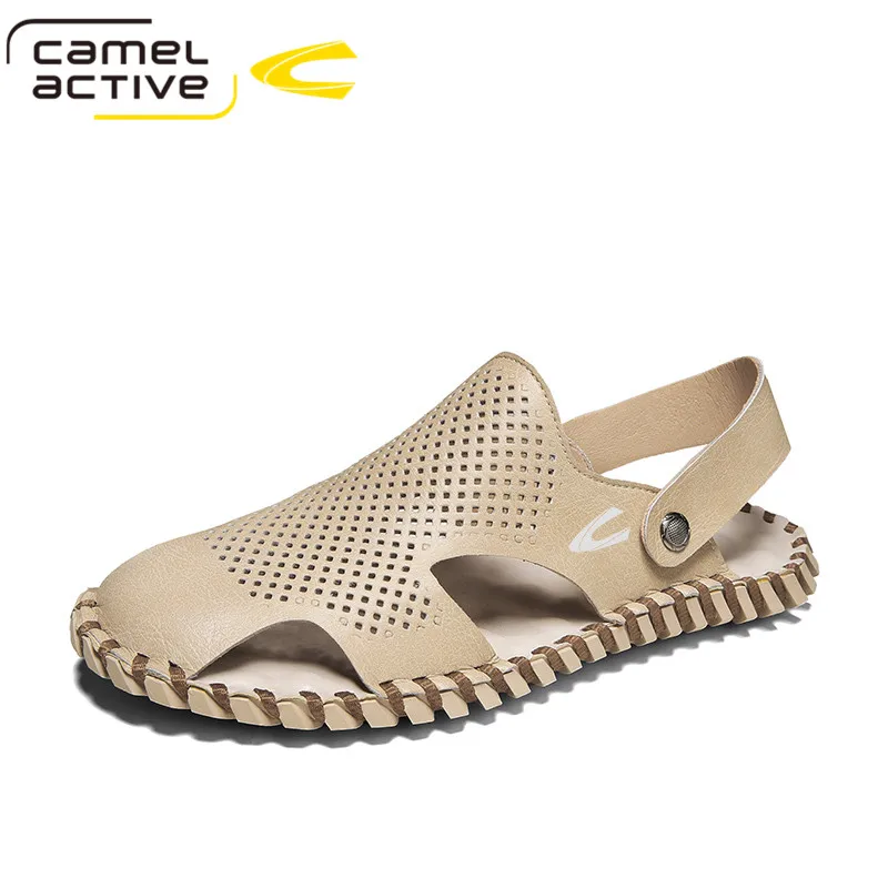 Camel Active New Summer New Men's Sandals Beach Shoes Trend Genuine Leather Outdoor Breathable Men's Casual Shoes sandalias
