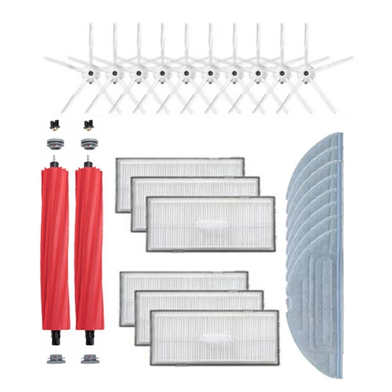 

HOT!For Xiaomi Roborock S7 T7S T7 Plus HEPA Accessory Of Filter Detachable Rubber Main Brush Side Brush Vacuum Cleaner Parts