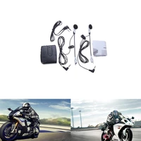 motorcycle helmet to helmet communicator system 2 way motorcycle intercom headset motorcycle walkie talkie front and rear mp3