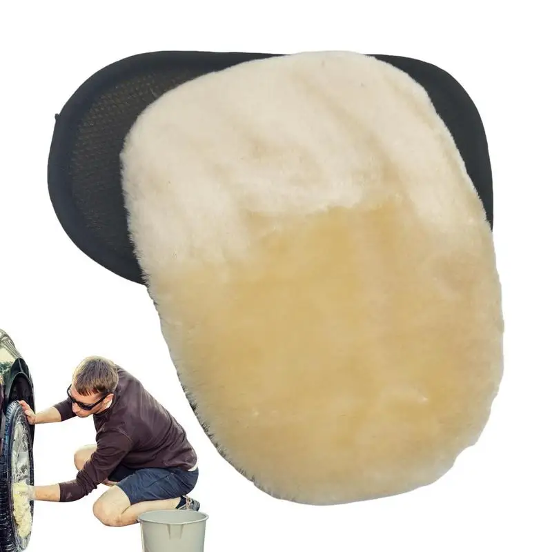 

Car Wash Wool Gloves Washing Gloves Scratch Free High-Density Car Wash Mitten Soft Scrubber Lint Free Wax Polishing Car Wash